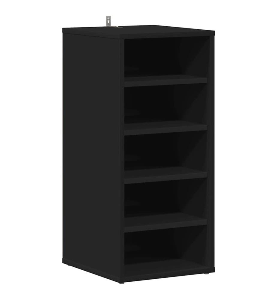 Schuhschrank Schwarz 31,5x35x70 cm Holzwerkstoff