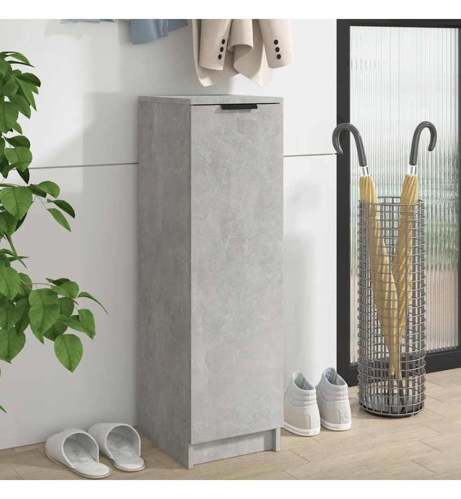 Schuhschrank Betongrau 30x35x100 cm Holzwerkstoff