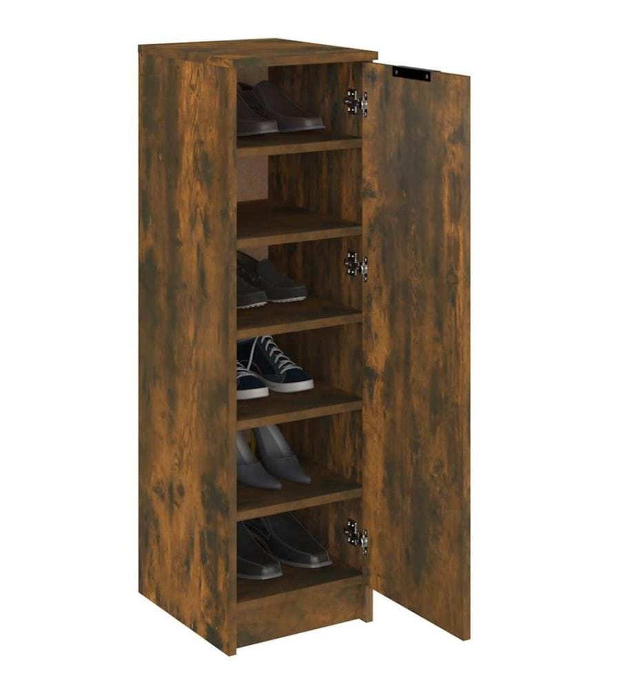 Schuhschrank Räuchereiche 30x35x100 cm Holzwerkstoff