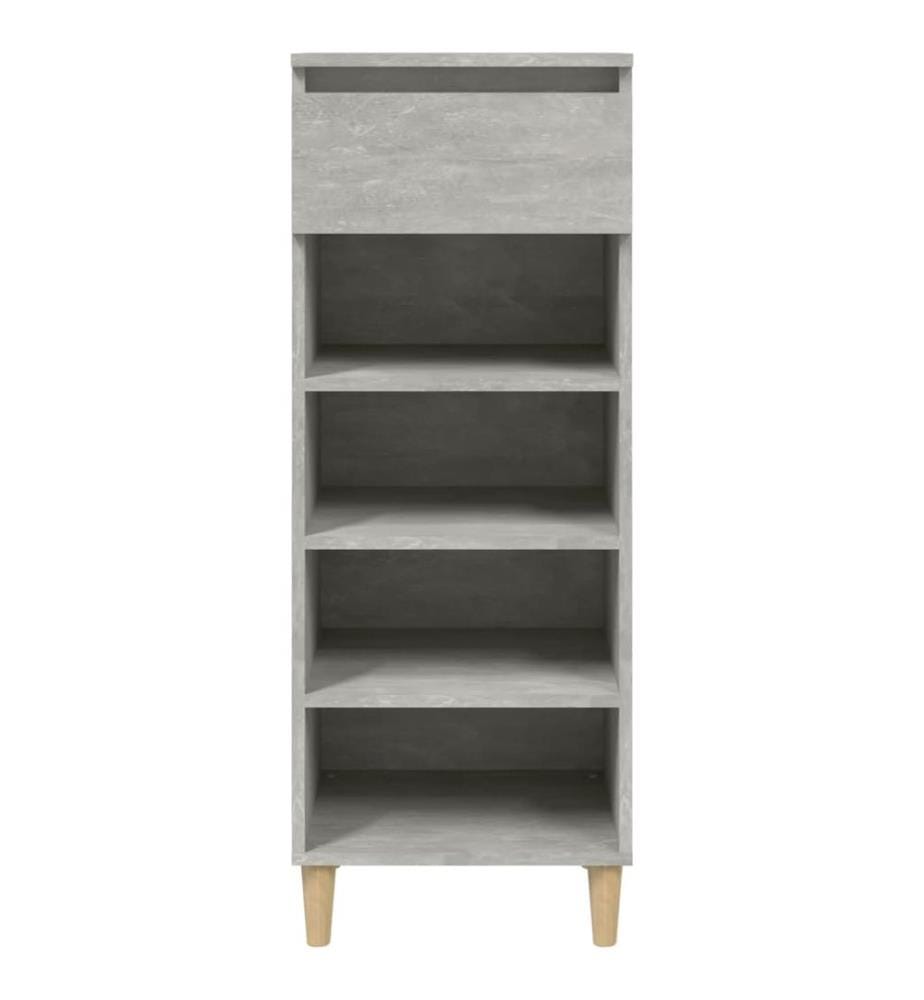 Schuhschrank Betongrau 40x36x105 cm Holzwerkstoff