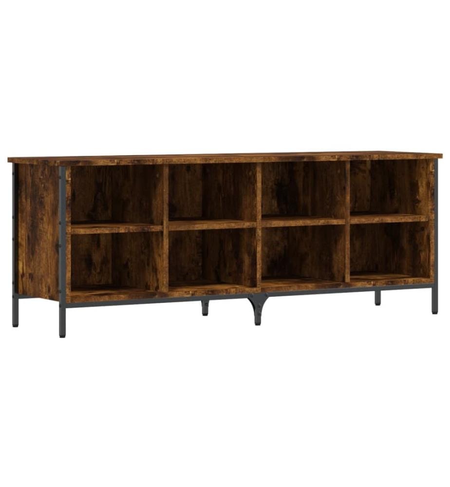 Schuhregal Räuchereiche 131x35x50 cm Holzwerkstoff