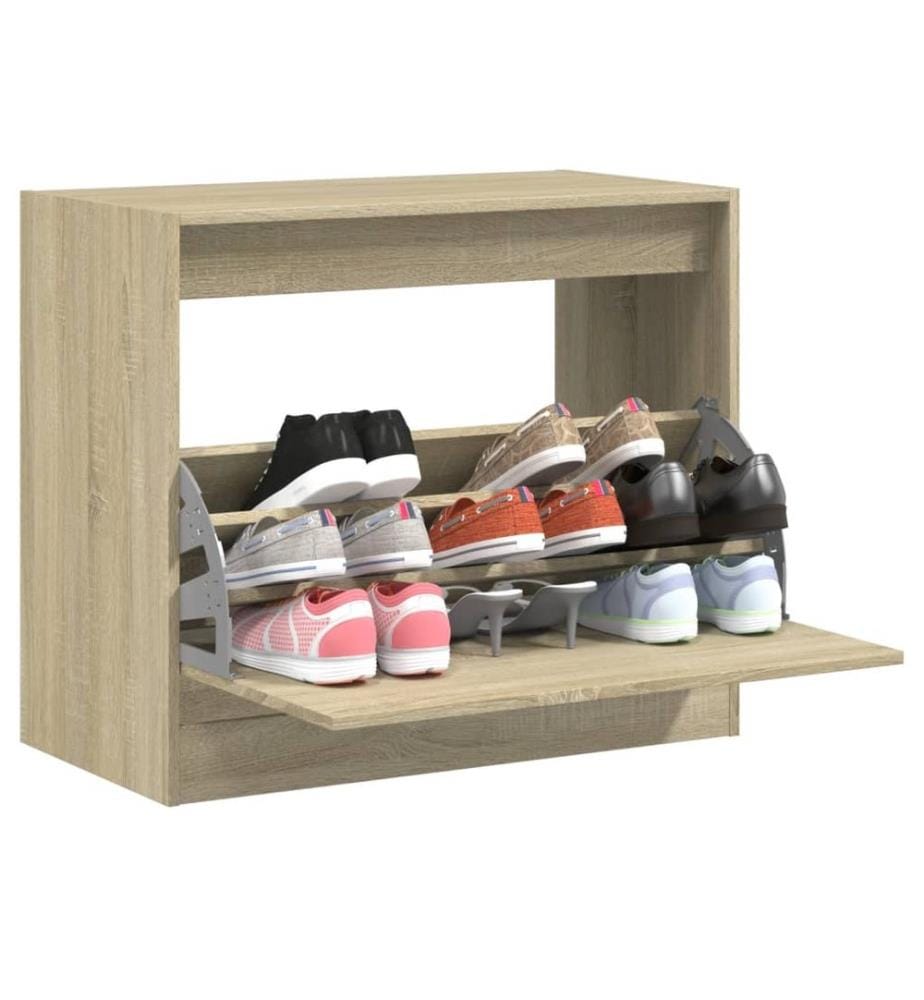 Schuhschrank Sonoma-Eiche 80x42x69 cm Holzwerkstoff