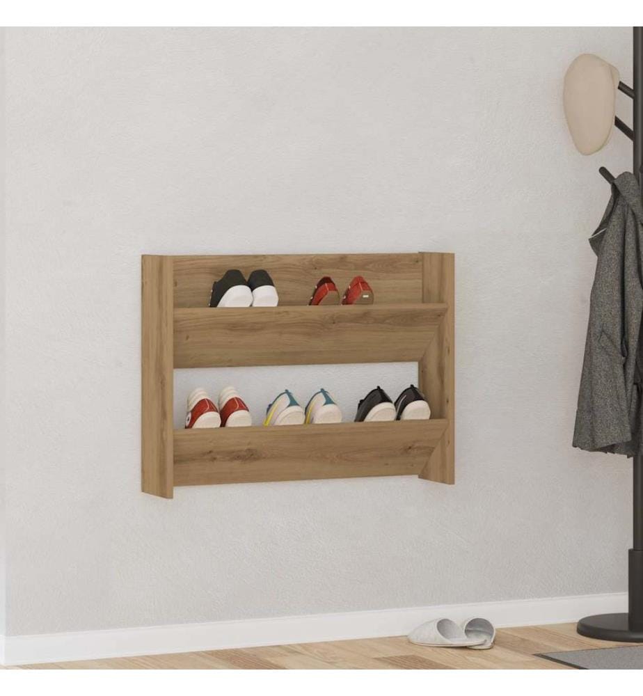 Wand-Schuhregal Artisan-Eiche 80x18x60 cm Holzwerkstoff