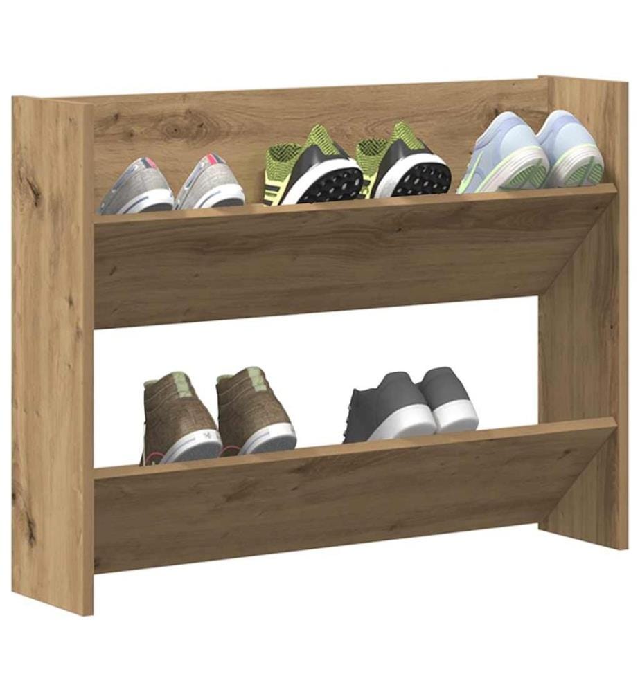 Wand-Schuhregal Artisan-Eiche 80x18x60 cm Holzwerkstoff