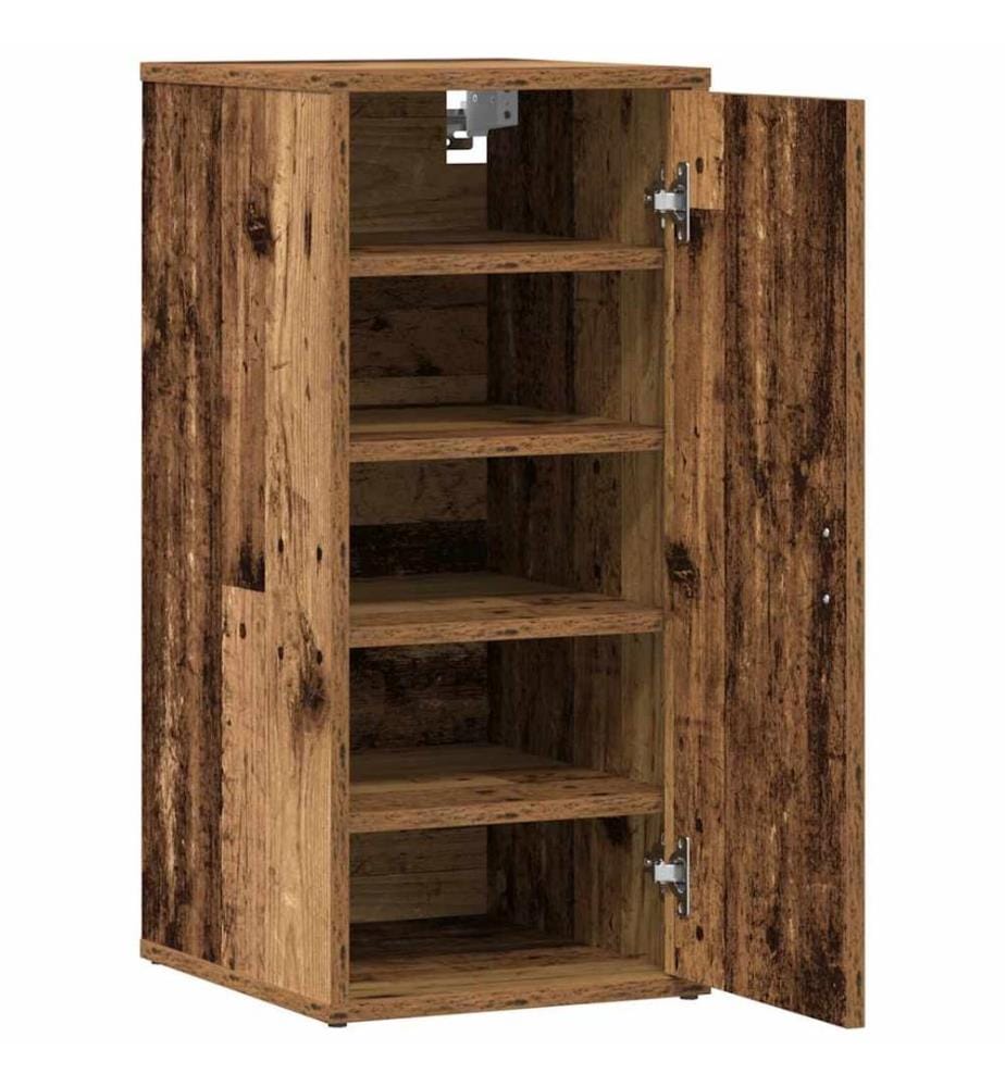 Schuhschränke 2 Stk. Altholz-Optik 32x35x70 cm Holzwerkstoff