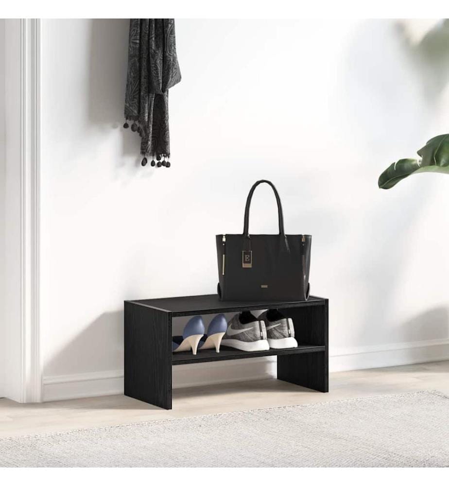 Schuhregal Stapelbar Schwarze Eiche 60x30x30,5 cm