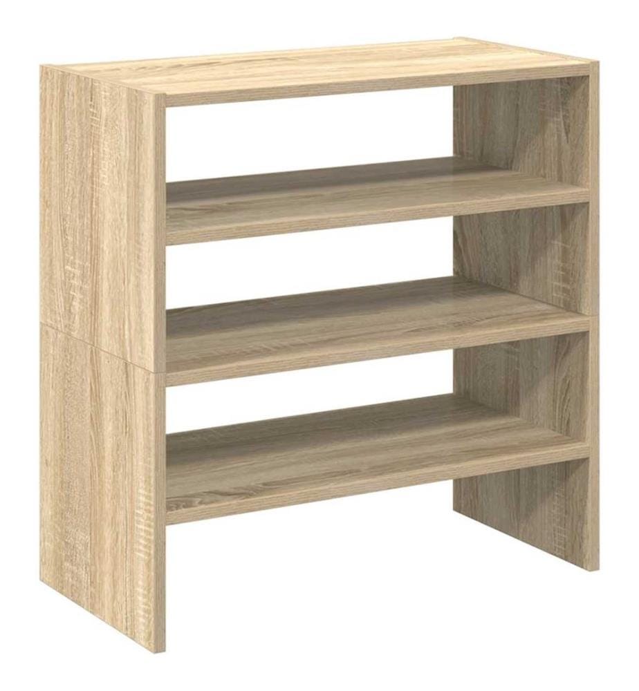 Schuhregale 2 Stk. Stapelbar Sonoma-Eiche 60x30x30,5 cm