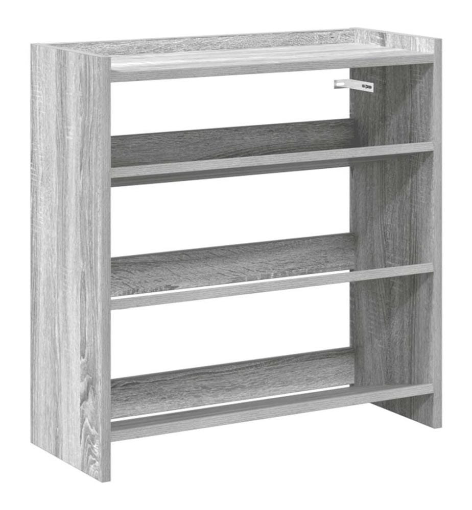 Schuhregal Grau Sonoma 60x25x62 cm Holzwerkstoff