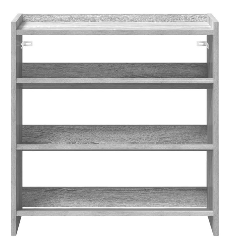 Schuhregal Grau Sonoma 60x25x62 cm Holzwerkstoff