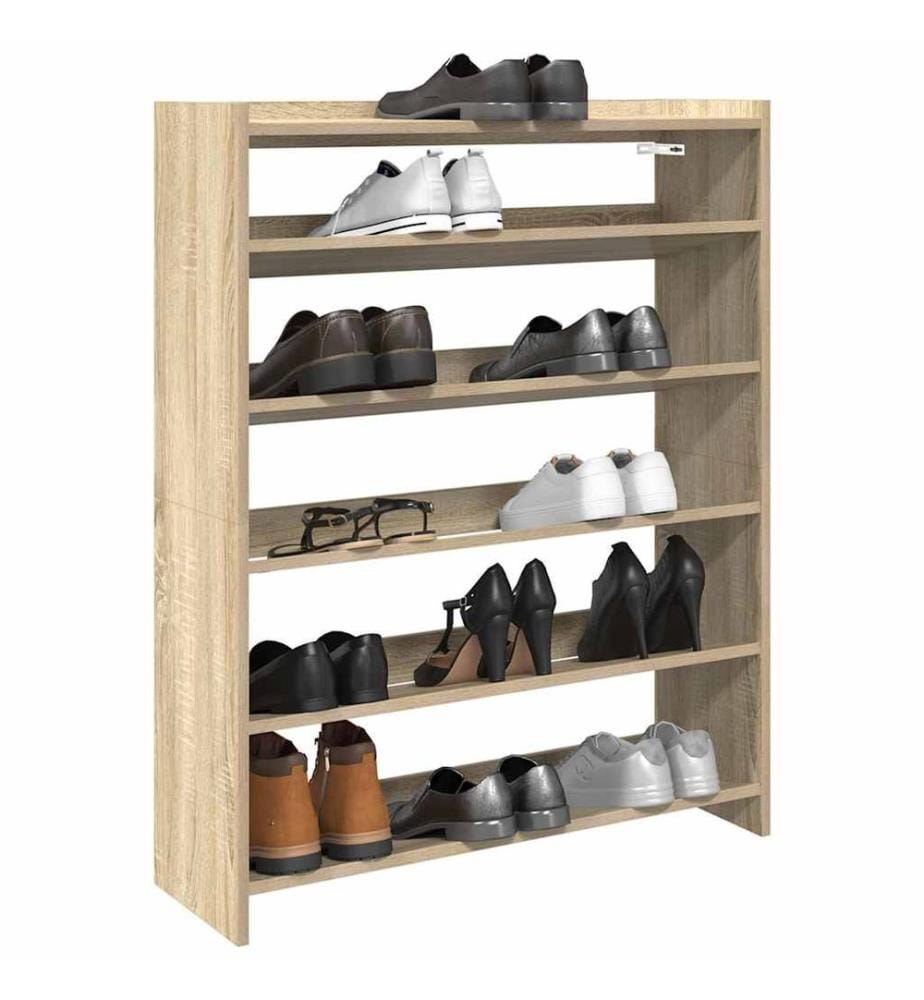 Schuhregal Sonoma-Eiche 80x25x100 cm Holzwerkstoff