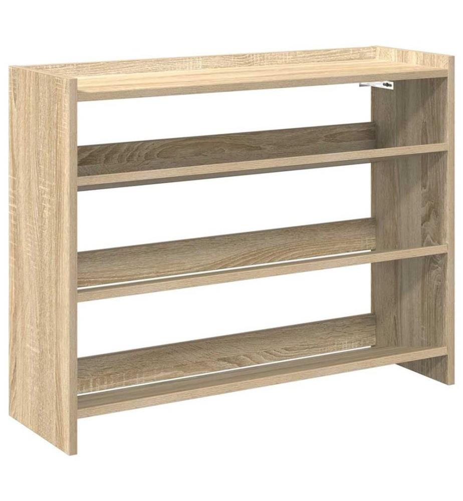 Schuhregal Sonoma-Eiche 80x25x62 cm Holzwerkstoff
