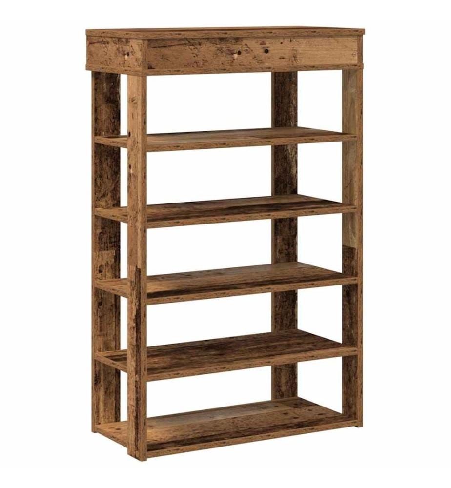 Schuhregal Altholz-Optik 60x30x98 cm Holzwerkstoff