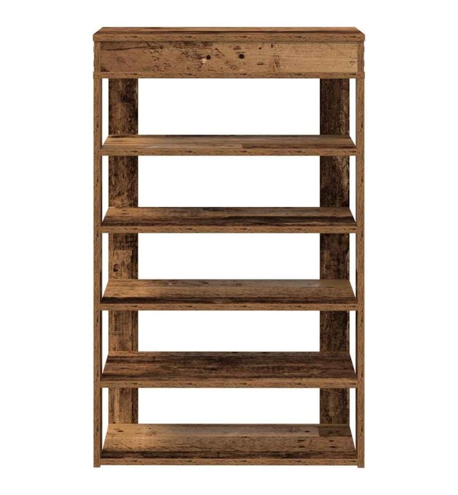 Schuhregal Altholz-Optik 60x30x98 cm Holzwerkstoff