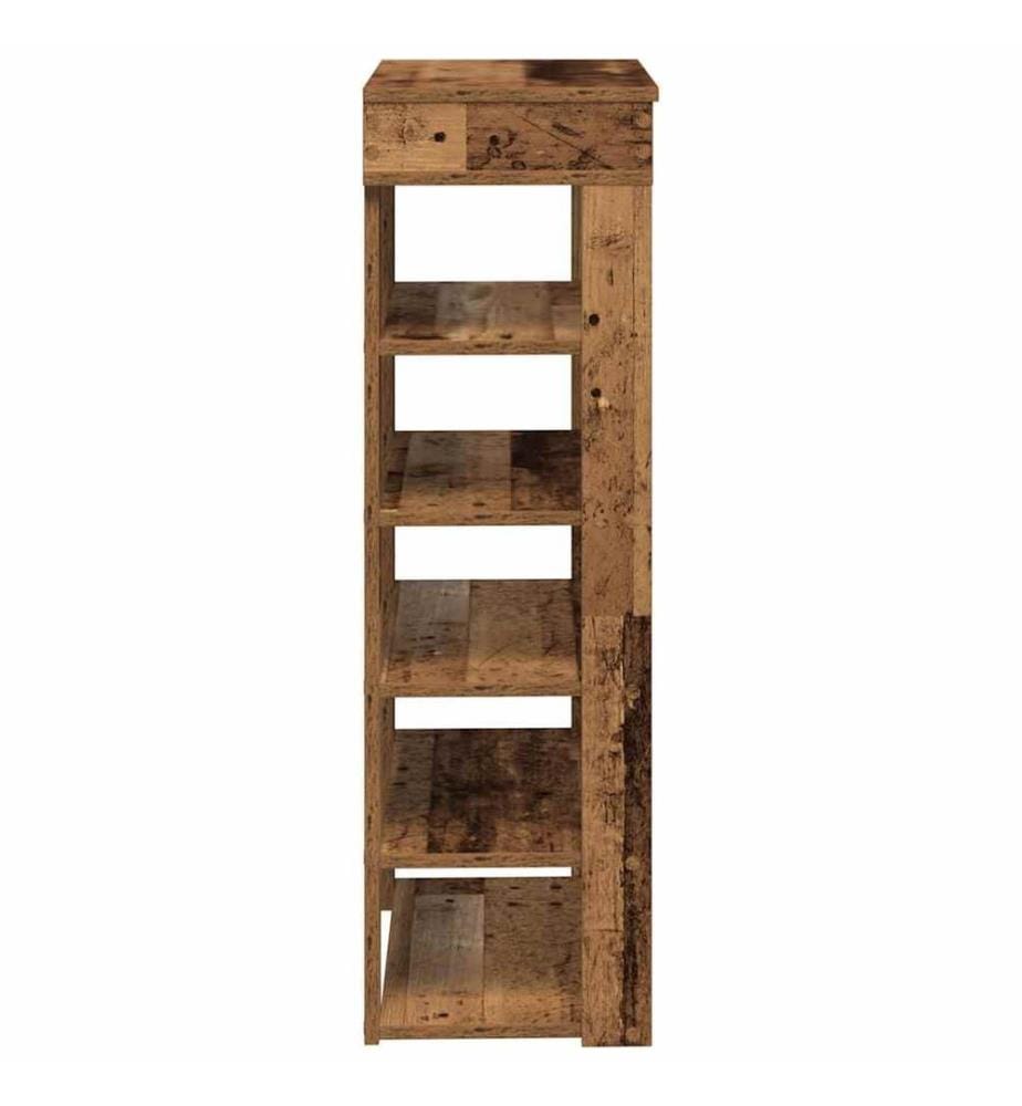 Schuhregal Altholz-Optik 60x30x98 cm Holzwerkstoff