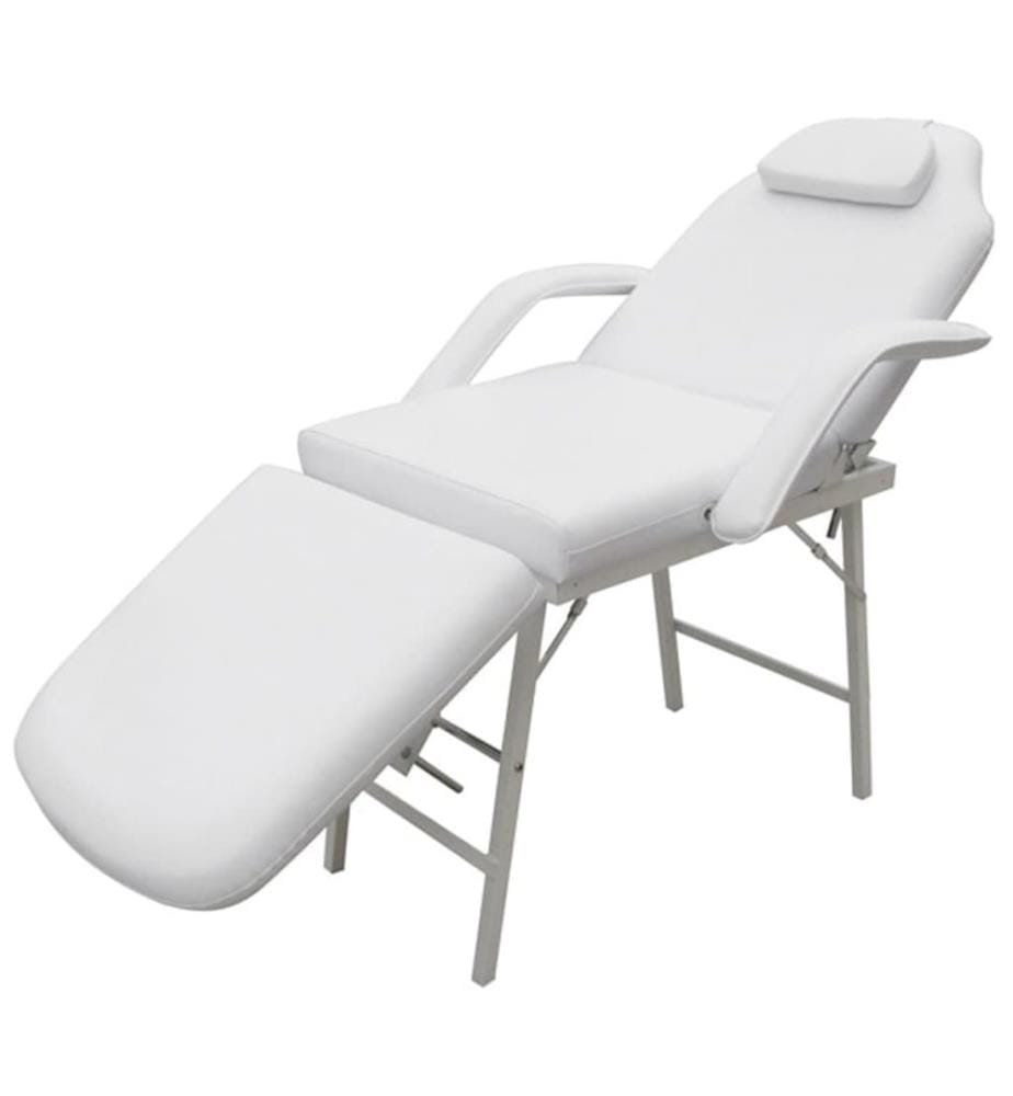 Fauteuil de massage pour traitement facial Simili-cuir Blanc