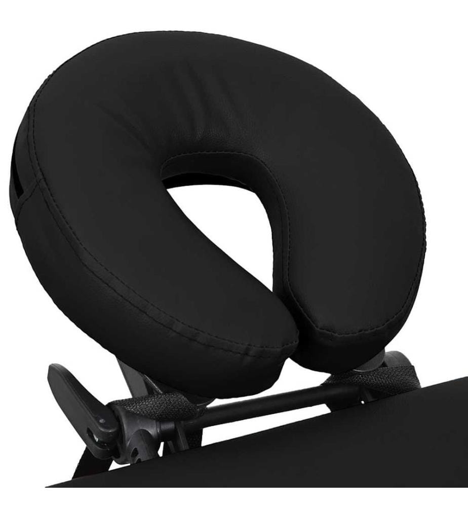 Massageliege Klappbar 4-Zonen mit Aluminiumgestell Schwarz