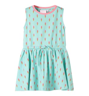 Kinderkleid mit Kordelzug Helles Minzgrün 140