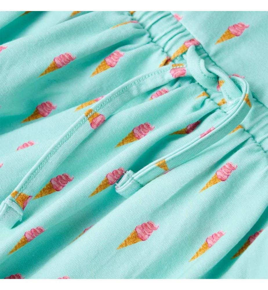 Kinderkleid mit Kordelzug Helles Minzgrün 140