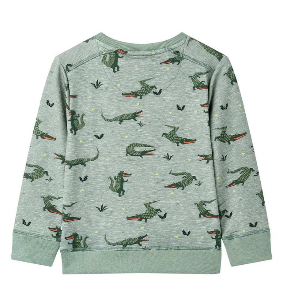 Kinder-Sweatshirt Hellkhaki Melange 140