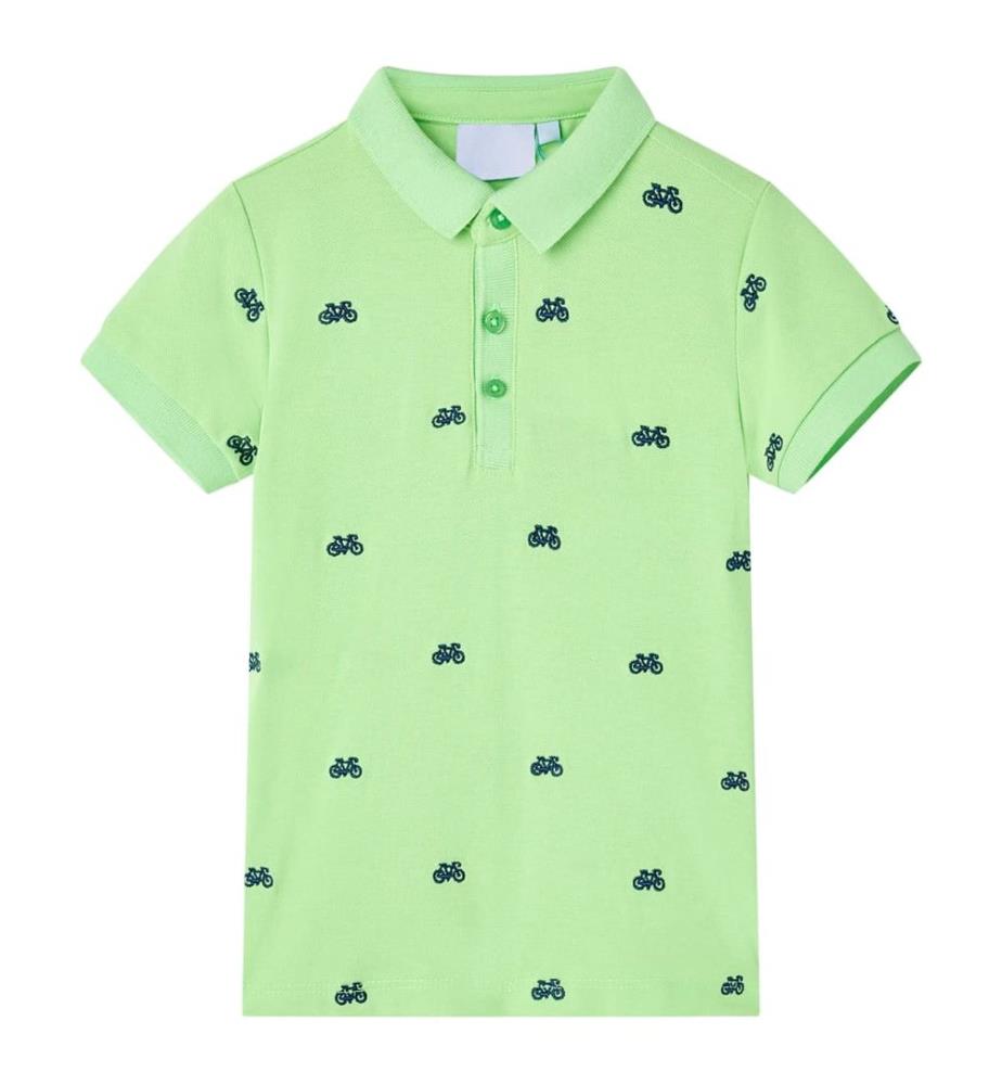 Kinder-Poloshirt Neongrün 140