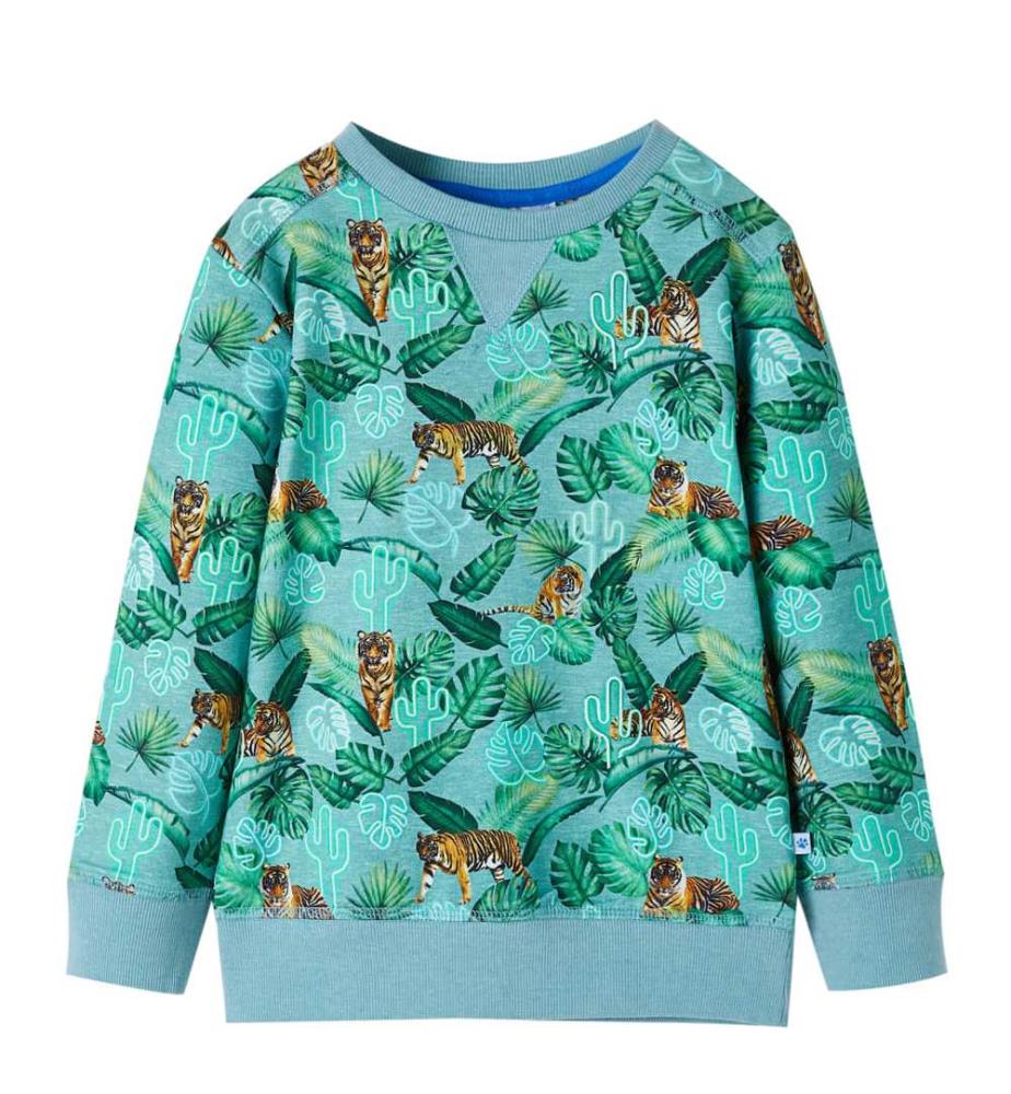 Sweatshirt pour enfants mélange vert clair 140