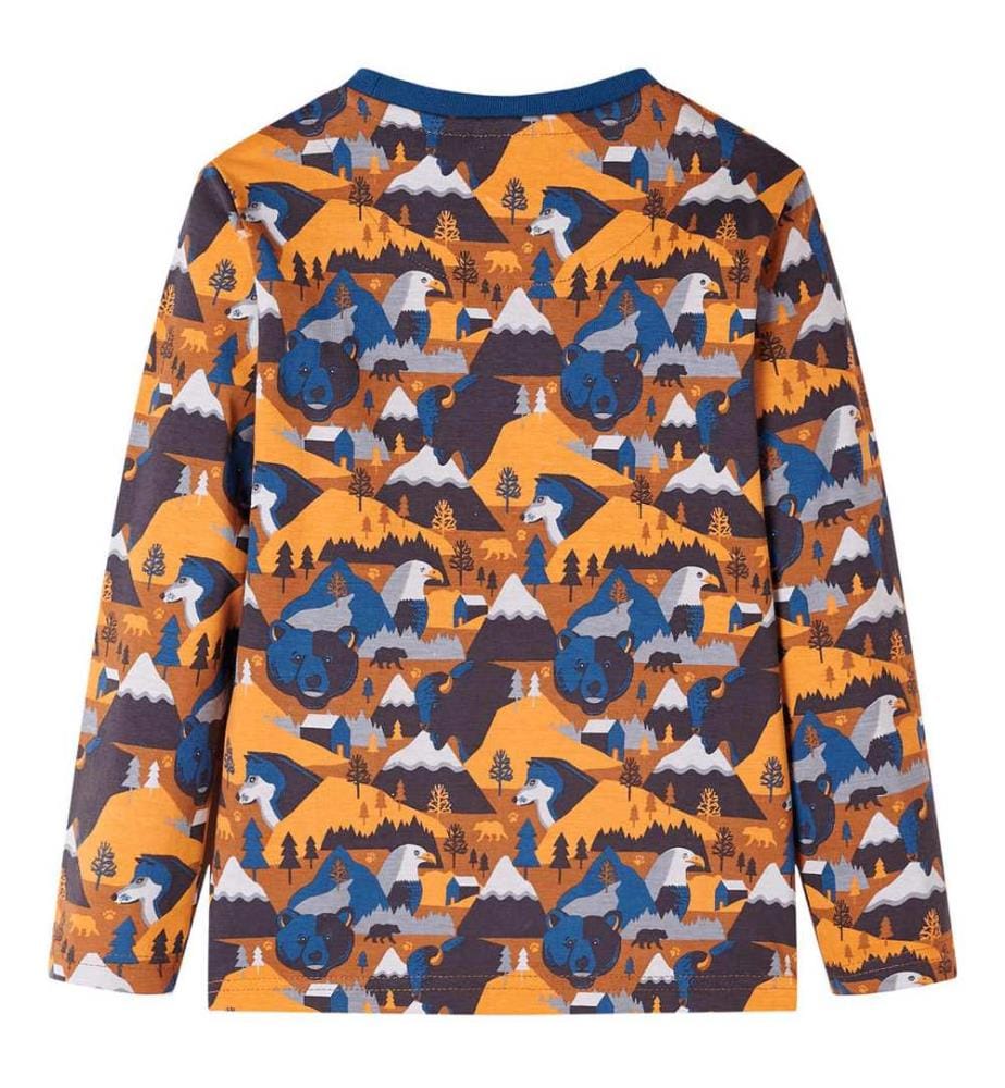 Kinderpyjama mit Langen Ärmeln Cognac 128