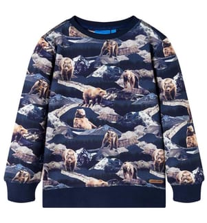 Kinder-Sweatshirt Marineblau 140