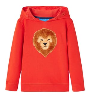 Kinder-Kapuzenpullover Rot 140