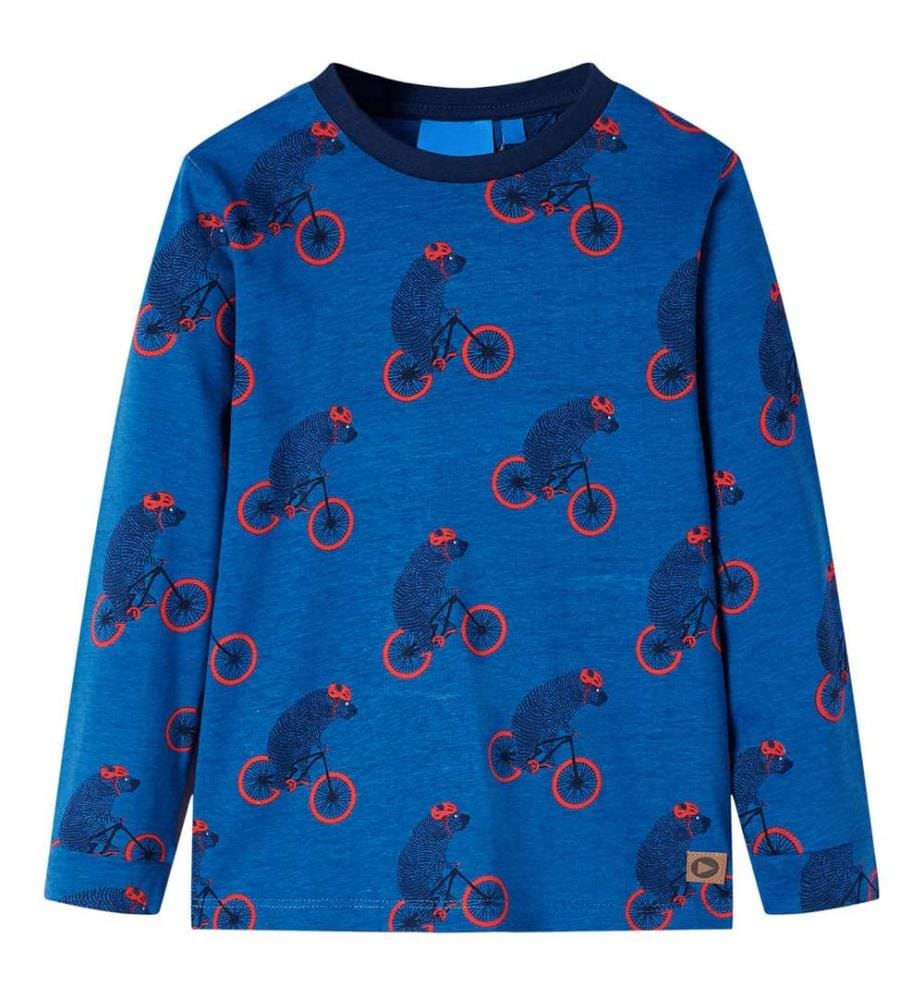 Kinderpyjama mit Langen Ärmeln Petrolblau 92