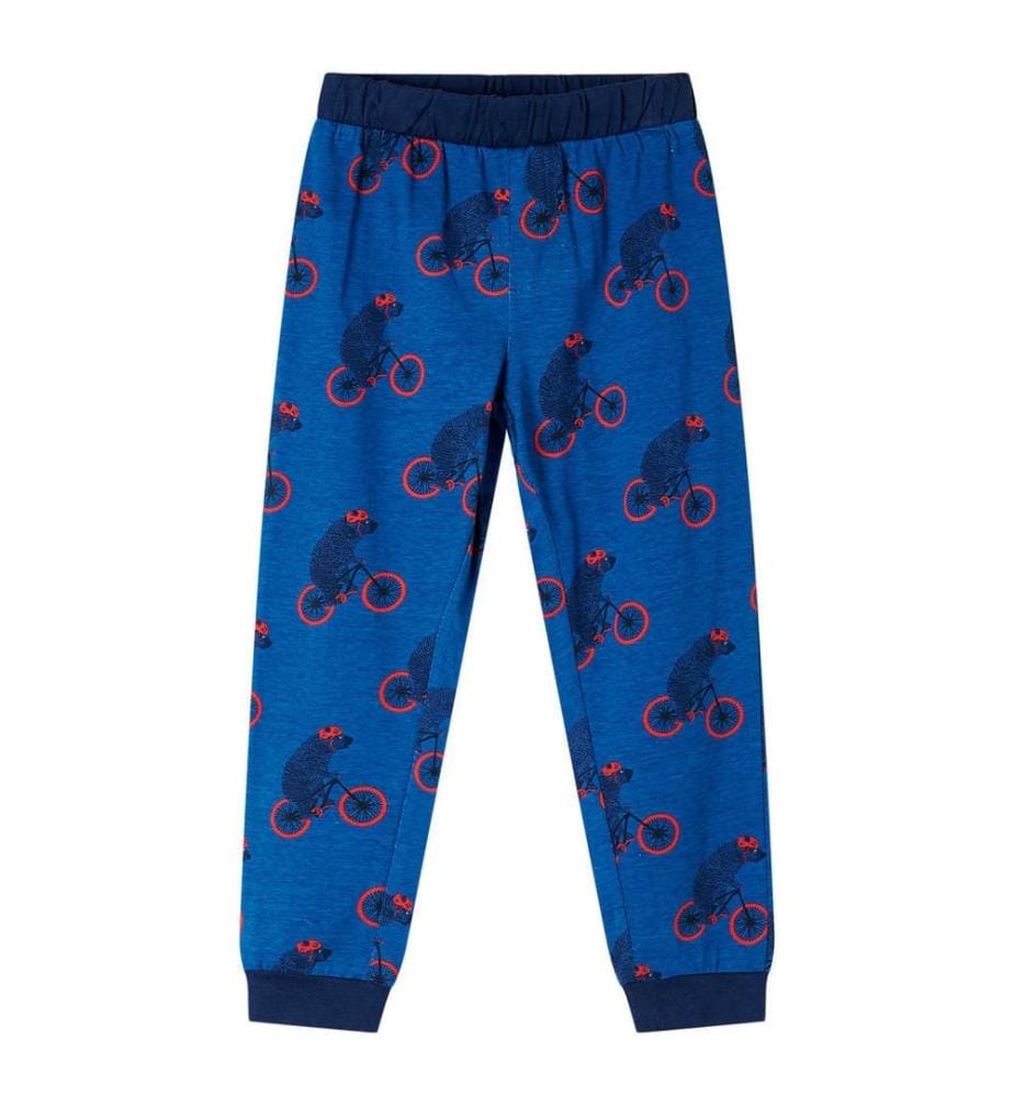 Kinderpyjama mit Langen Ärmeln Petrolblau 92