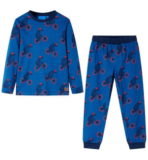 Kinderpyjama mit Langen Ärmeln Petrolblau 128