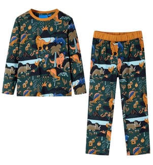 Kinderpyjama mit Langen Ärmeln Dunkelgrün 116