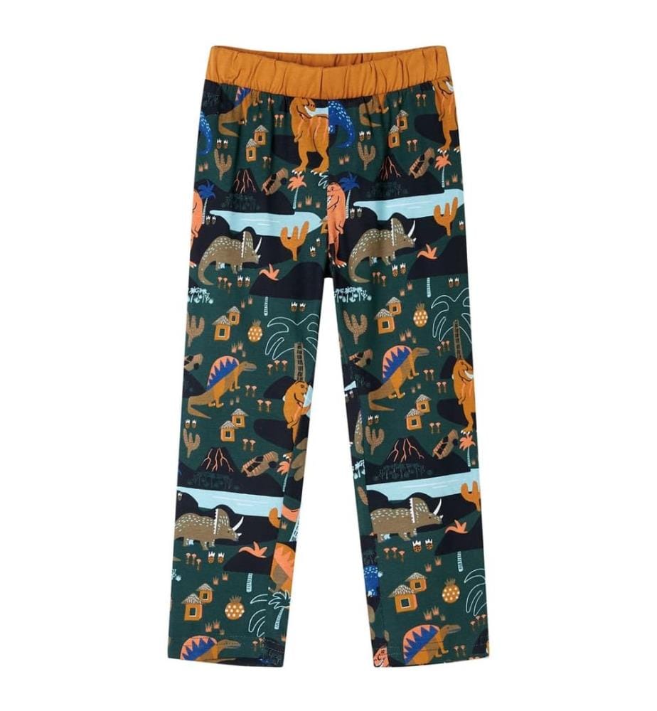 Kinderpyjama mit Langen Ärmeln Dunkelgrün 116