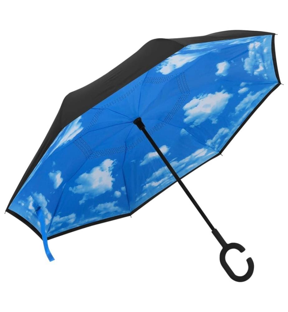 Regenschirm C-Griff Schwarz 108 cm