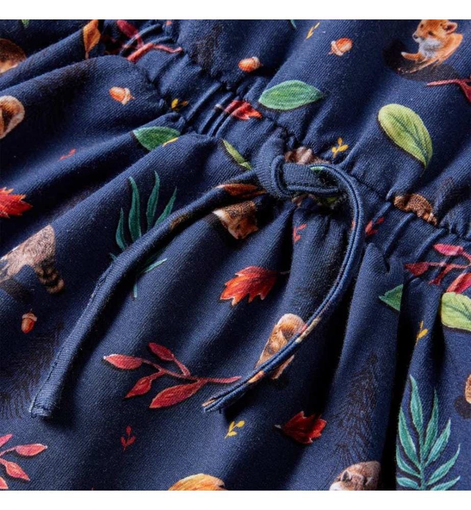 Kinderkleid mit Langen Ärmeln Marineblau 128
