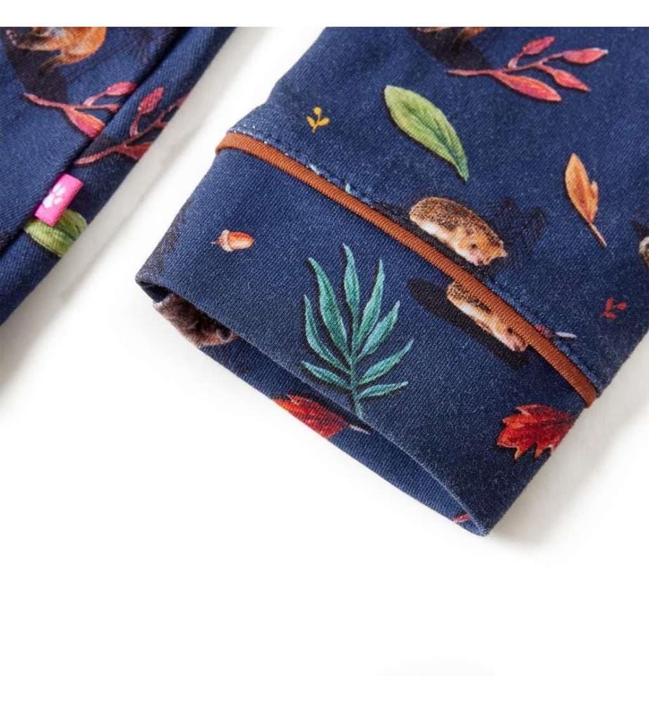 Kinderkleid mit Langen Ärmeln Marineblau 128