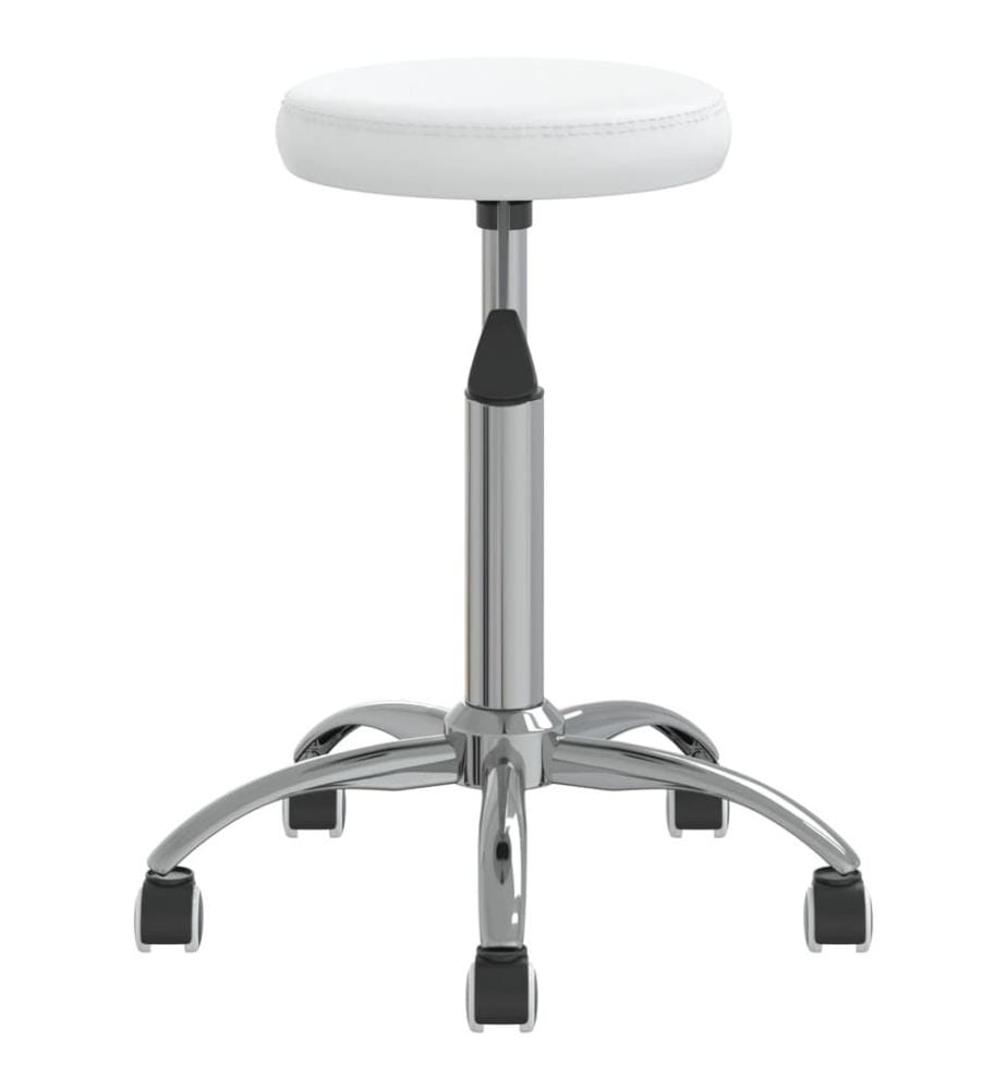 Massagehocker Kunstleder Weiss