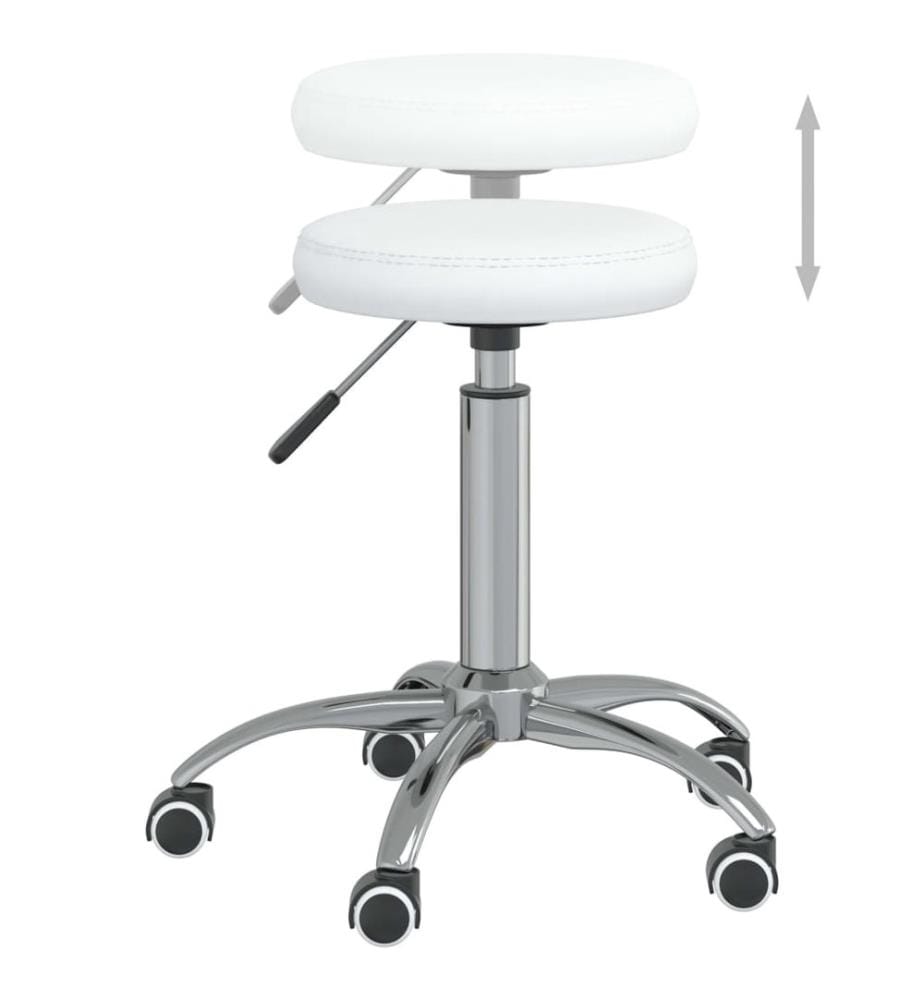 Massagehocker Kunstleder Weiss