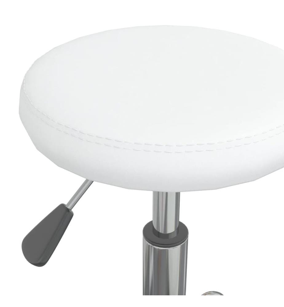 Massagehocker Kunstleder Weiss
