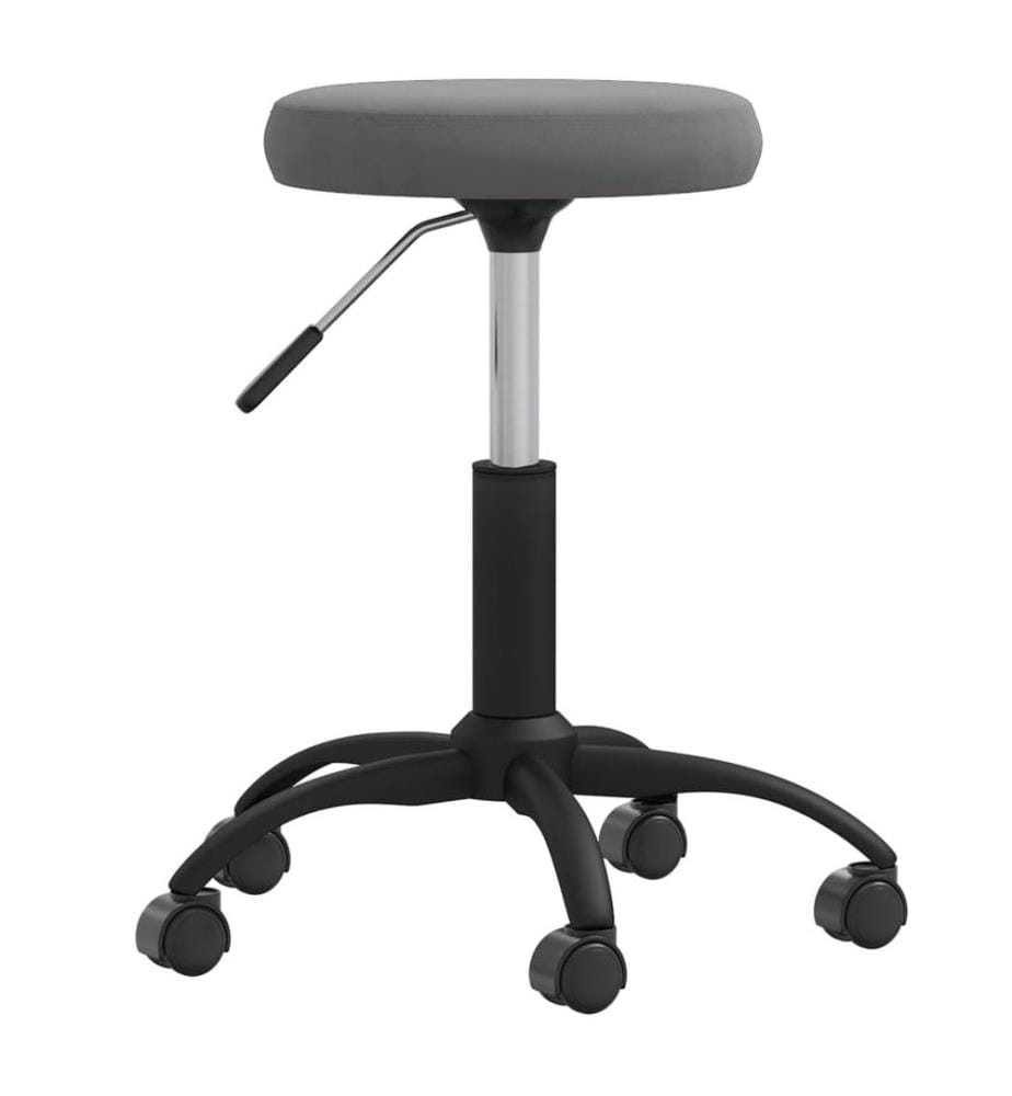 Tabouret de massage Velours Gris foncé