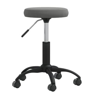 Tabouret de massage Velours Gris foncé
