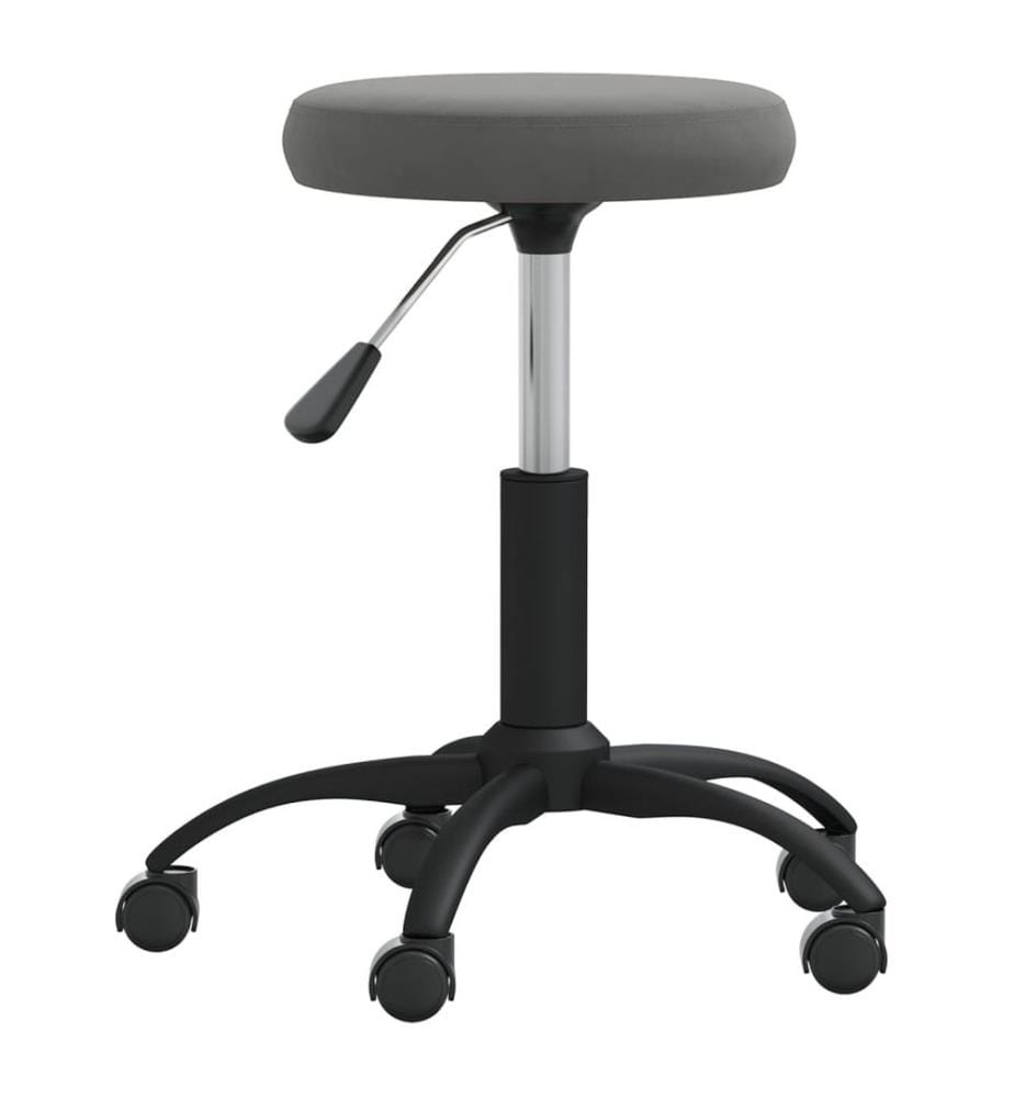 Tabouret de massage Velours Gris foncé