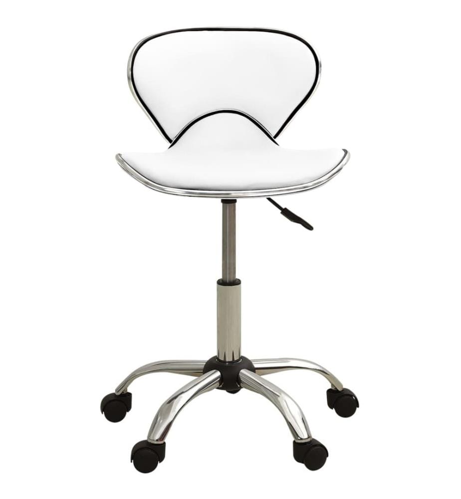 Friseur Rollhocker Weiss Kunstleder