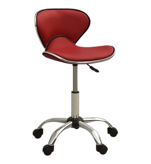 Friseur Rollhocker Weinrot Kunstleder