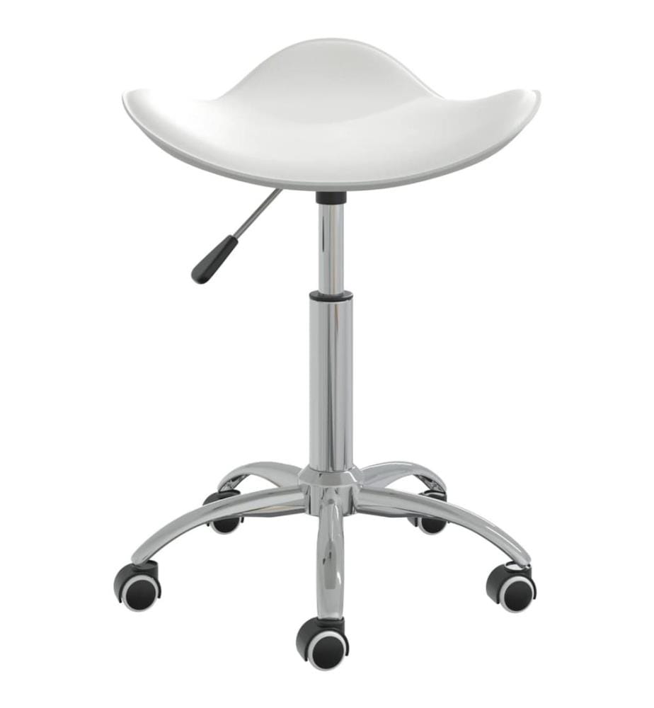 Friseur Rollhocker Weiss Kunstleder