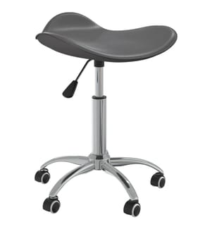 Friseur Rollhocker Grau Kunstleder