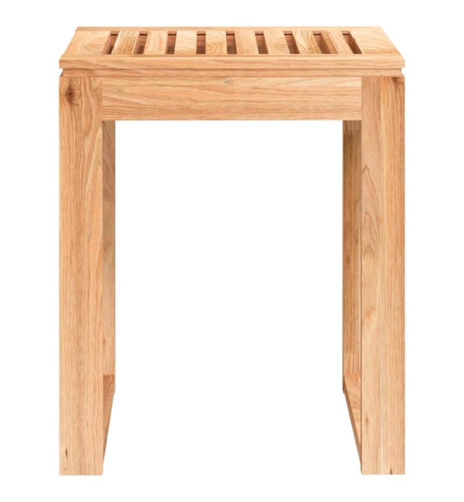 Tabouret de salle de bain 40x30x46 cm Bois massif de noyer