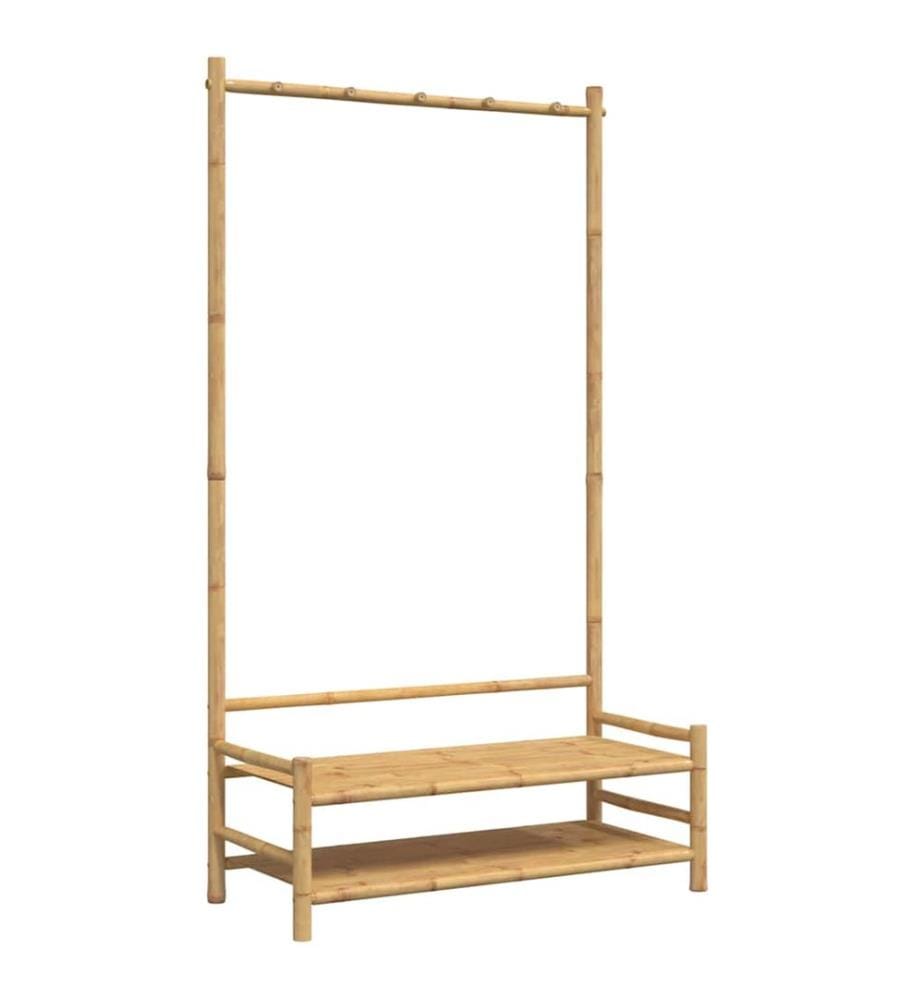 Kleiderständer mit Ablagen 103x40x183 cm Bambus