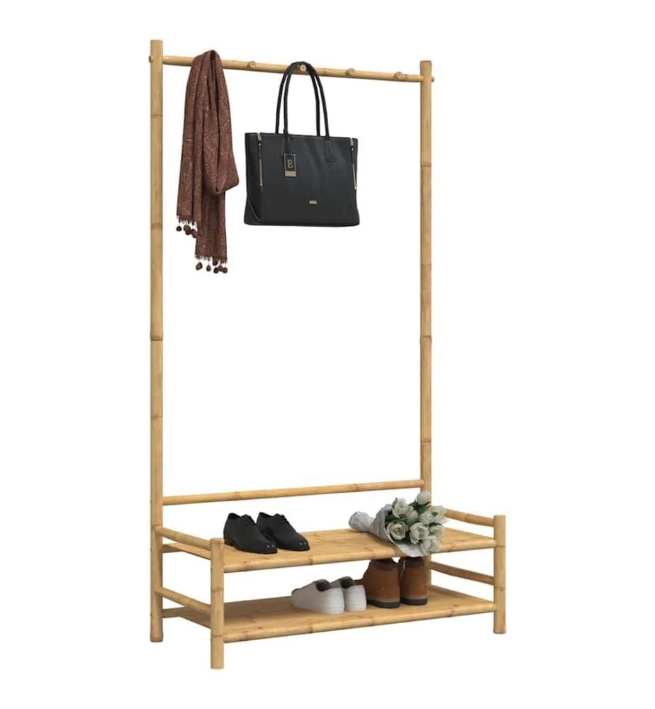 Kleiderständer mit Ablagen 103x40x183 cm Bambus