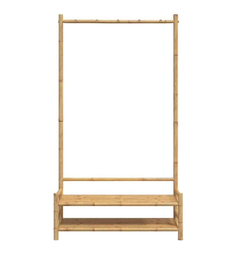 Kleiderständer mit Ablagen 103x40x183 cm Bambus